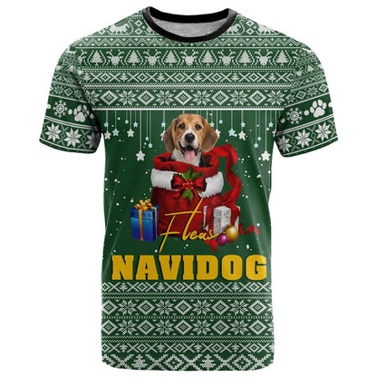 Funny Christmas Gift Beagle Christmas T-Shirt Xmas Holiday Patterns Graphic Tee