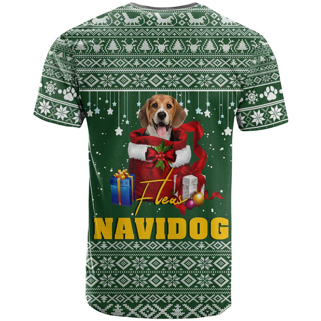 Funny Christmas Gift Beagle Christmas T-Shirt Xmas Holiday Patterns Graphic Tee