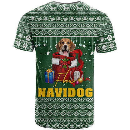 Funny Christmas Gift Beagle Christmas T-Shirt Xmas Holiday Patterns Graphic Tee