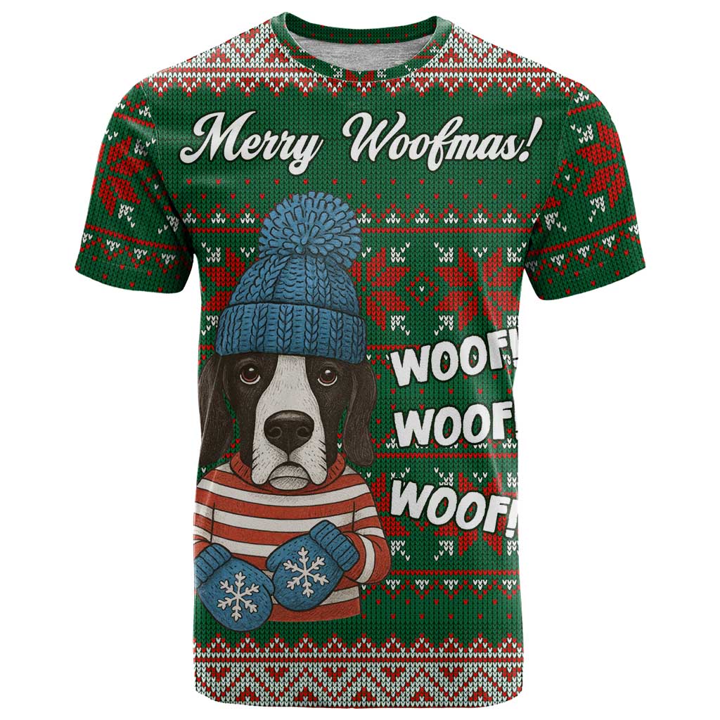 Great Dane Woofmas Christmas T-Shirt Funny Xmas Holiday Patterns Graphic Tee