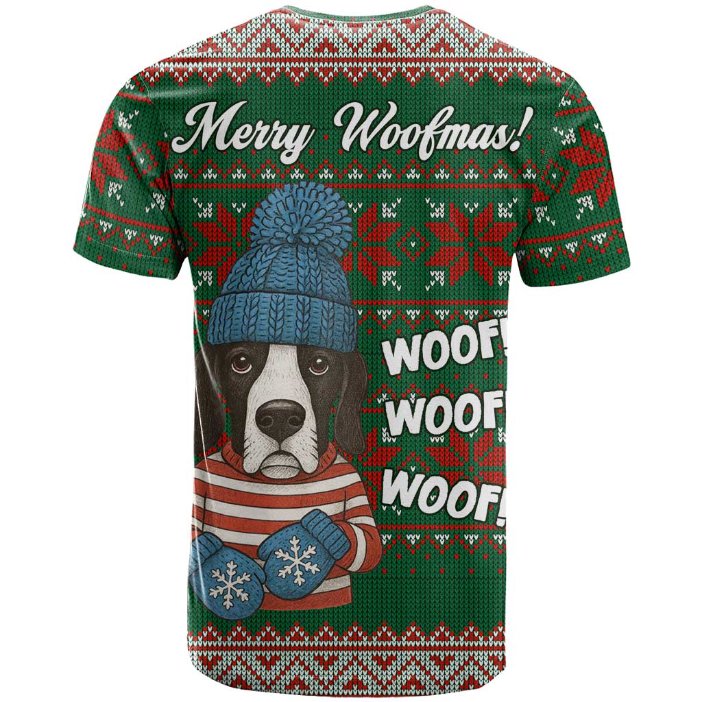Great Dane Woofmas Christmas T-Shirt Funny Xmas Holiday Patterns Graphic Tee