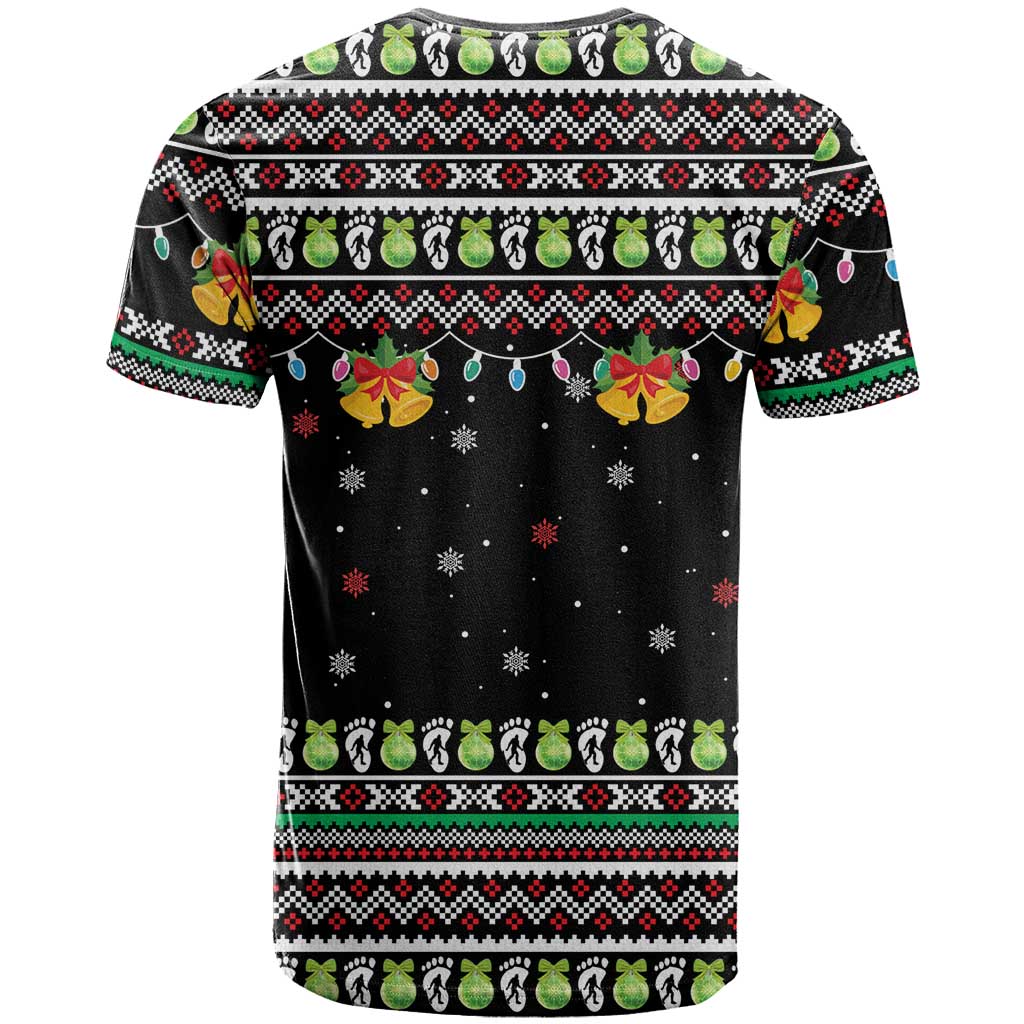 Christmas Unicorn T-Shirt with Don't Stop Believin Quote Tree Lights and Festive Graphic Tee