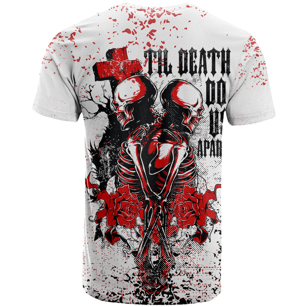 Skeleton Love T-Shirt Til Death Do Us Apart Graphic Tee
