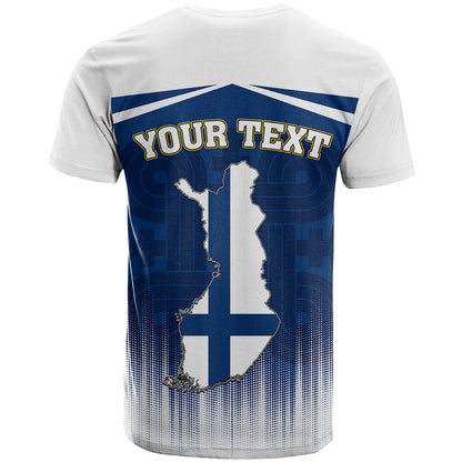 Custom Finland T-Shirt Coat Of Arms Mix Hannunvaakuna Graphic Tee