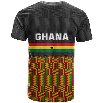 Ghana T-Shirt Kente Pattern With Coat Of Arms Graphic Tee