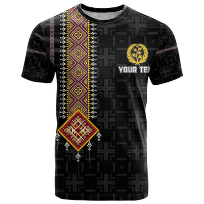 Custom Eritrea T-Shirt Habesha With African Pattern Graphic Tee