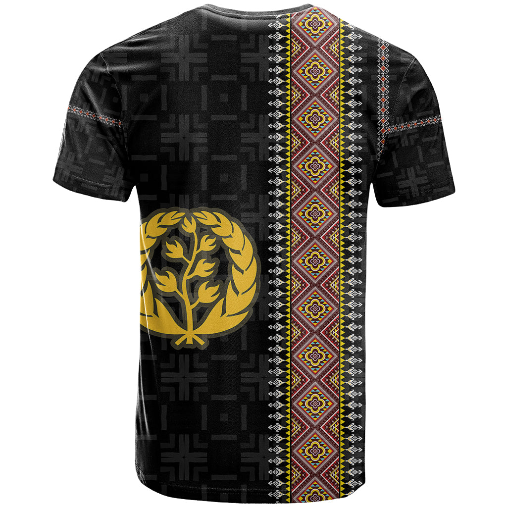 Custom Eritrea T-Shirt Habesha With African Pattern Graphic Tee