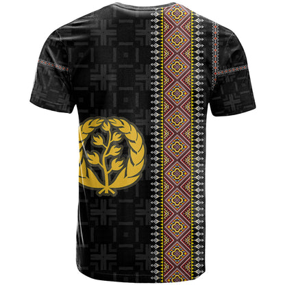 Custom Eritrea T-Shirt Habesha With African Pattern Graphic Tee