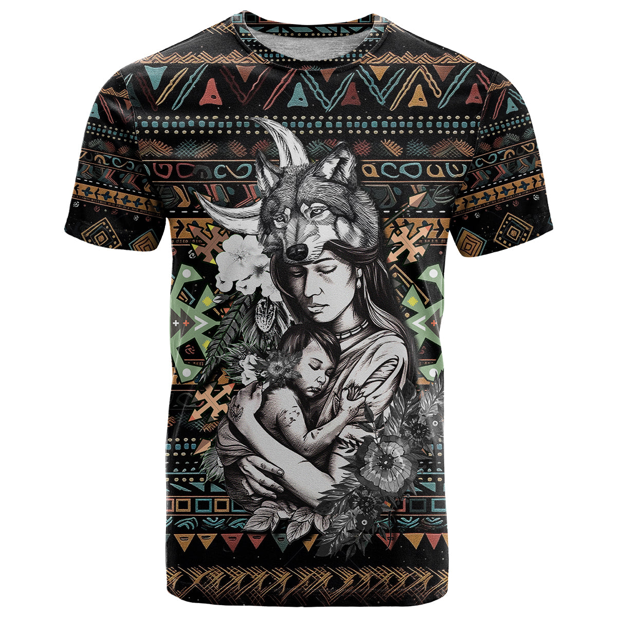 Native American Clothing In Mother's Cradle T-Shirt Graphic Tee