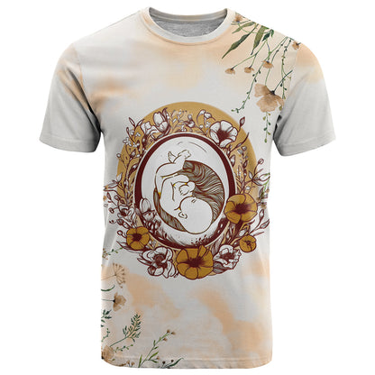 First Mothers Day Expecting Mom With Baby T-Shirt Graphic Tee