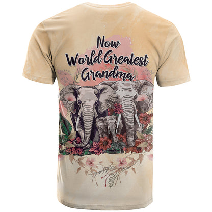 Then World Best Mom Now World Greatest Grandma Mother's Day T-Shirt Graphic Tee