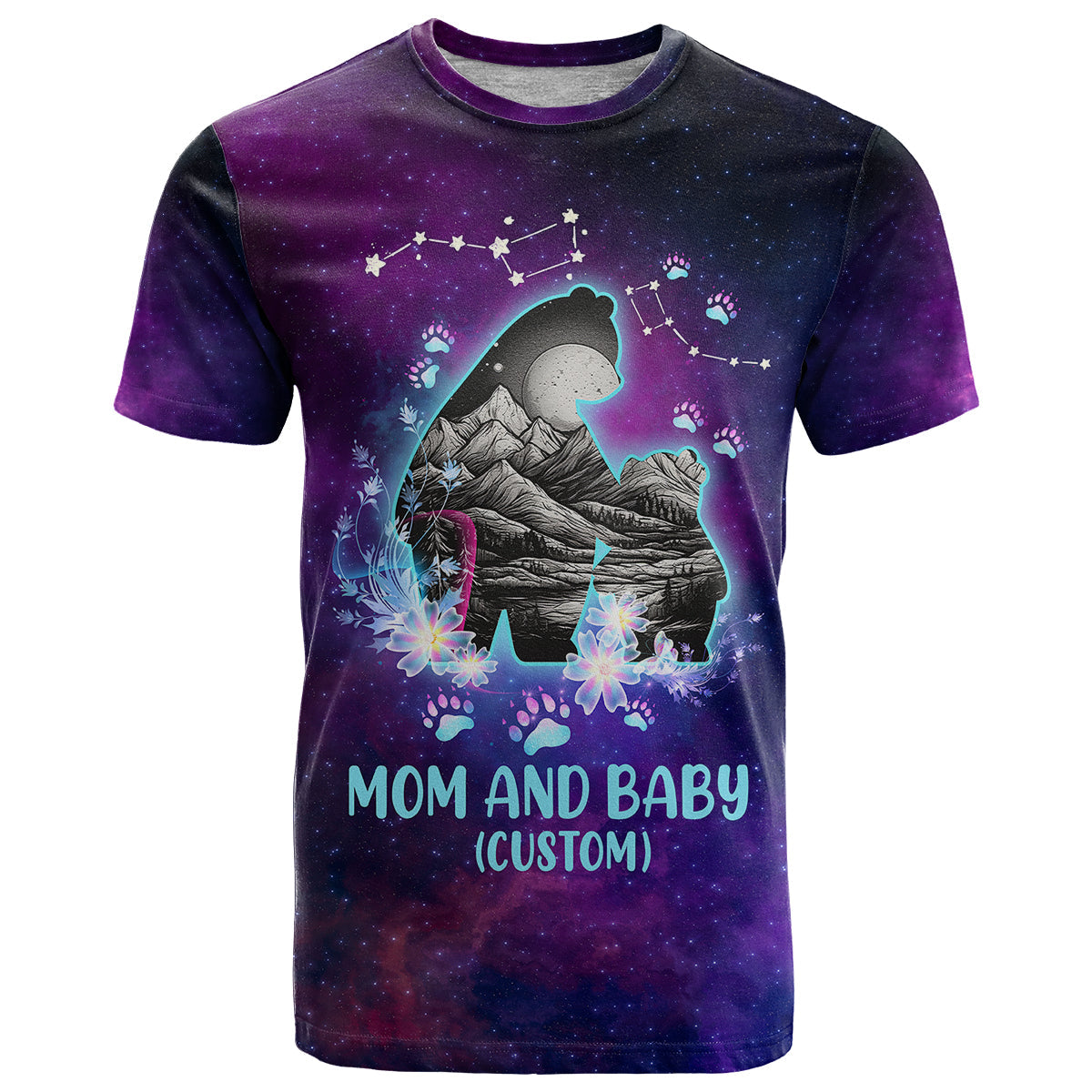 Personalised Mom & Baby T-Shirt Ursa Major Constellation Graphic Tee