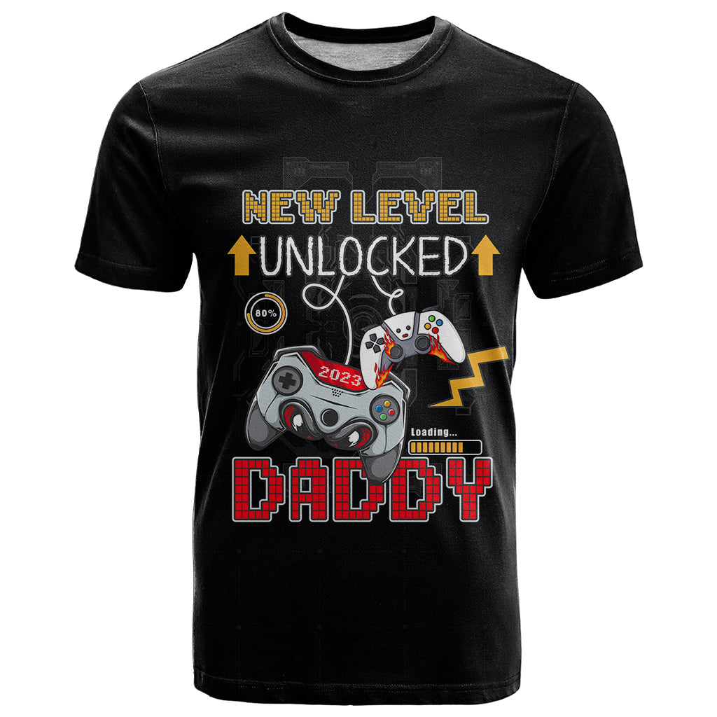 Father's Day T-Shirt Gamer Dad Level Up Graphic Tee