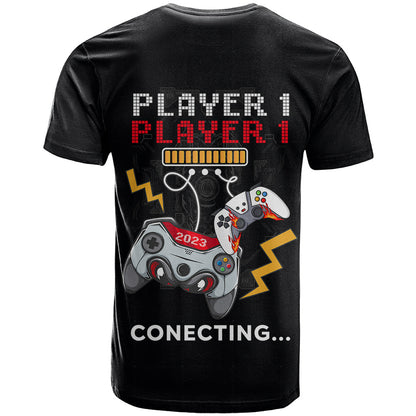 Father's Day T-Shirt Gamer Dad Level Up Graphic Tee