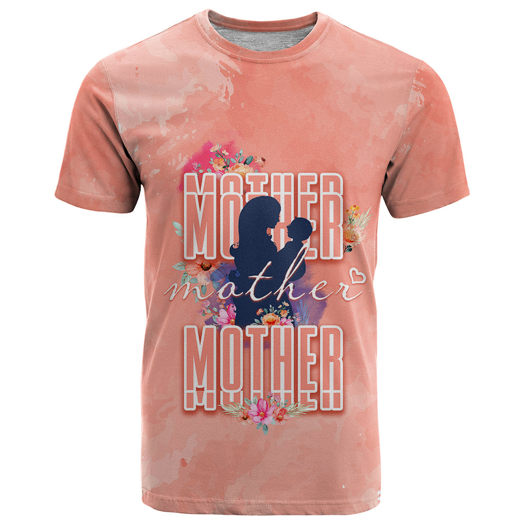 Mommy T-Shirt Floral Pastel Style for Mother Day Graphic Tee